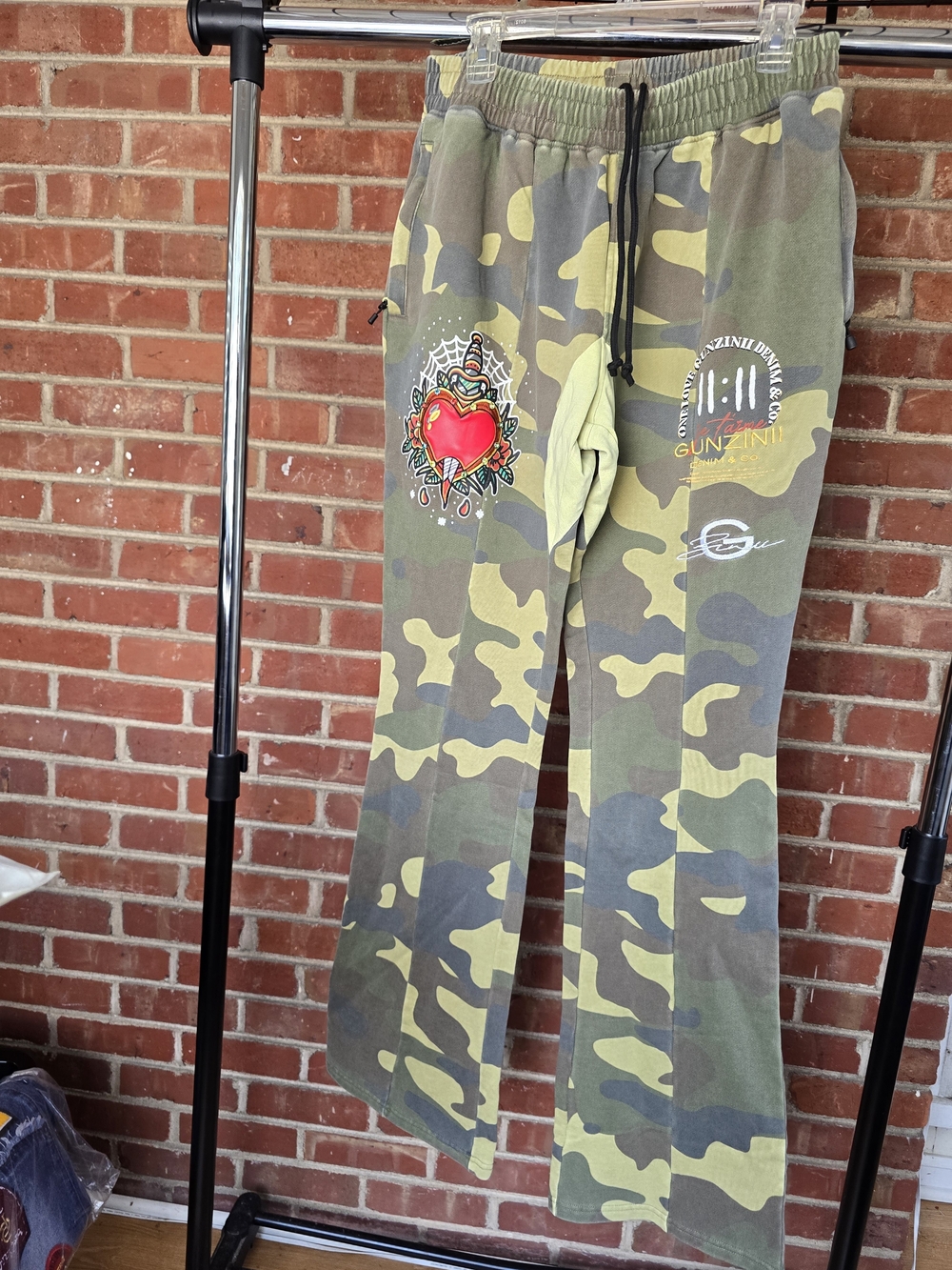 Gunzini Stacked Flared Sweatpants